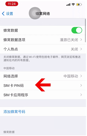 合山苹果14维修网分享如何给iPhone14的SIM卡设置密码 