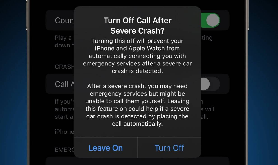 合山苹果14维修分享 iPhone 14 和 Apple Watch 上关闭崩溃检测 